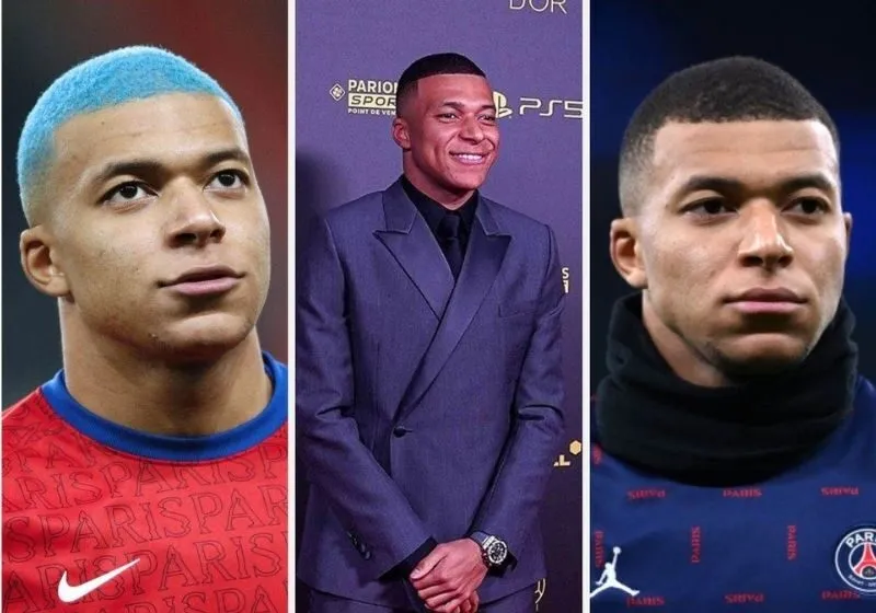 mbappe tóc xanh
